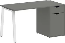 Стол для работы Riva Home Office VR.SP-3-138.1.A White (металлик)