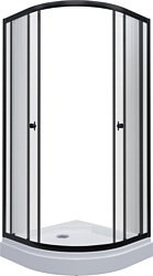 Душевой уголок Triton Альфа-Блэк 100х100 (с поддоном)