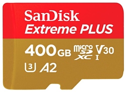 SanDisk Extreme PLUS microSDXC Class 10 UHS Class 3 V30 A2 170MB/s 400GB + SD adapter