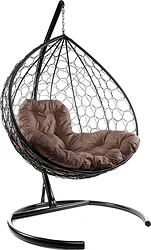 M-Group XL 11120405 (черный ротанг/коричневая подушка)