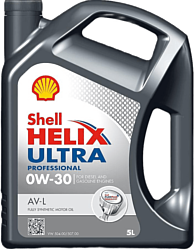 Моторное масло Shell Helix Ultra Professional AV-L 0W-30 VW 504.00/507.00 5л