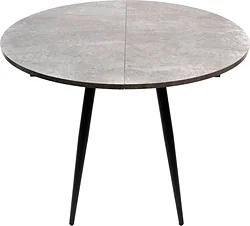 Кухонный стол ВВР Элип (камень темный/черный конус, ЛДСП) Кухонный стол ВВР Элип (камень темный/черный конус, ЛДСП)