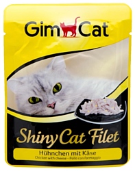GimCat ShinyCat Filet цыпленок с сыром (0.07 кг) 1 шт.