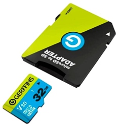 Gerffins microSDHC UHS-I V30 32GB + SD adapter