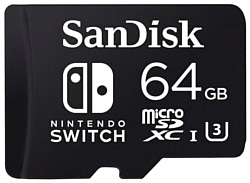 SanDisk Nintendo Switch microSDXC Class 10 UHS Class 3 64GB