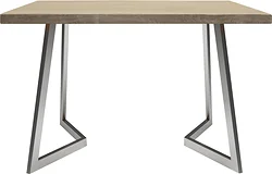 Кухонный стол Buro7 Уиллис 110 (классика, дуб беленый/серебро)