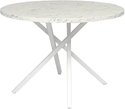 Журнальный столик Дабер 004 СЖ4.0.1.13 (белый/мрамор белый)