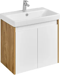 Тумба под умывальник Акватон Сканди Doors 70 1A278901SDZ90 (белый/дуб рустикальный)