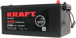 Автомобильный аккумулятор KRAFT AGM 210(3) евро (210Ah) Автомобильный аккумулятор KRAFT AGM 210(3) евро (210Ah)