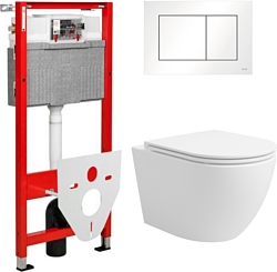 Унитаз Lauter Vortex 2110830 + TECE Kit 9400413 с кнопкой (белый)
