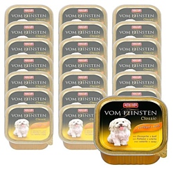 Animonda Vom Feinsten Classic для собак с мясом домашней птицы и телятиной (0.15 кг) 22 шт.