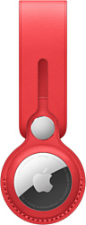 Apple кожаный с подвеской для AirTag (красный) MK0V3