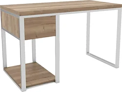 Стол для работы Hype Mebel Дэск 110x50 (белый/дуб галифакс натуральный) Стол для работы Hype Mebel Дэск 110x50 (белый/дуб галифакс натуральный)