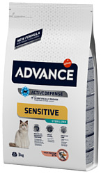 Advance (3 кг) Cat Sterilized Sensitive лосось и ячмень