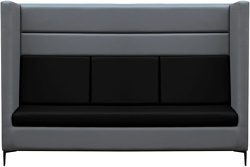 Brioli Дирк трехместный (экокожа, L21-L22 (серый, черные вставки)