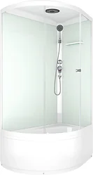 Душевая кабина Domani-Spa Simple 128 high R V1.2 (прозрачное стекло/белый) Душевая кабина Domani-Spa Simple 128 high R V1.2 (прозрачное стекло/белый)