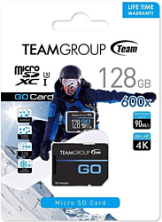 Team Group Go MicroSDXC 128GB TGUSDX128GU303 + адаптер