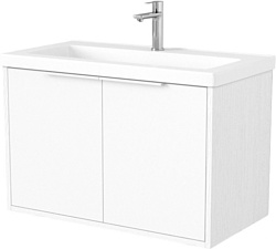 Тумба под умывальник Дабер 018 Тобага/Эридан 80 Т18.8Т.0.5Б (белый древесный/ручка белая)