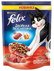 Felix (0.75 кг) Сухой корм Двойная вкуснятина с Мясом