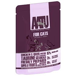 AATU (0.085 кг) 1 шт. For Cats pouch Chicken & Quail