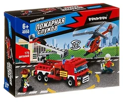 Конструктор BONDIBON Пожарная служба ВВ4050 Вертолет Машина