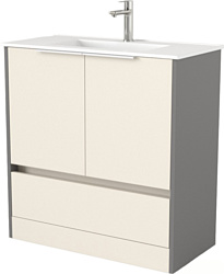 Тумба под умывальник Дабер 017 WeltWasser Deilbach 7517-80 Т17.8W.0.19Б (бежевый/серый/ручка белая)