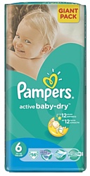 Pampers Active Baby-Dry 6 Extra (56 шт.)
