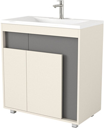 Тумба под умывальник Дабер 015 Тобага/Эридан 80 Т15.8Т.0.19 (бежевый/серый)