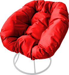 M-Group Пончик 12310106 без ротанга (белый/красная подушка)