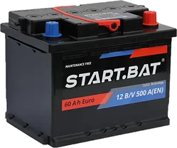 Автомобильный аккумулятор Стартбат 12V60 R+ евро (60Ah) Автомобильный аккумулятор Стартбат 12V60 R+ евро (60Ah)