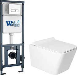 Унитаз Saniteco KW-9004W в комплекте с инсталляцией + Marberg 410 SE CR + Marberg 410 Унитаз Saniteco KW-9004W в комплекте с инсталляцией + Marberg 410 SE CR + Marberg 410