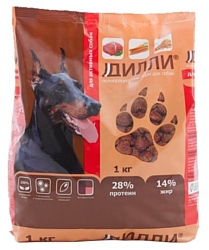 Дилли (1 кг) Сухой корм для активных собак