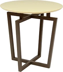 Журнальный столик Мебелик Рилле 440 (темный кофе/бежевый круглый) Журнальный столик Мебелик Рилле 440 (темный кофе/бежевый круглый)