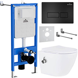 Унитаз Roxen Antares Bidet в комплекте с инсталляцией StounFix Slim 6 в 1 958156 (кнопка: черный матовый) Унитаз Roxen Antares Bidet в комплекте с инсталляцией StounFix Slim 6 в 1 958156 (кнопка: черный матовый)