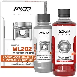 Автомобильная присадка Lavr ML202 Раскоксовывание+промывка двиgателя 185ml (Ln2505)