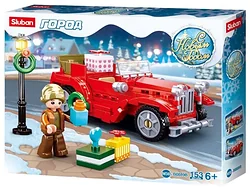 Конструктор SLUBAN Город M38-B0889B С Новым годом, Машина с подарками