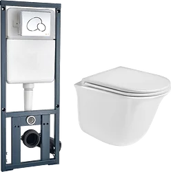 Унитаз WeltWasser Telbach 004 GL-WT + Marberg 410 RD (белый глянец/хром)