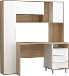 Стол для работы Mobi Комфорт 12.95 (дуб сонома/белый PE шагрень) Стол для работы Mobi Комфорт 12.95 (дуб сонома/белый PE шагрень)