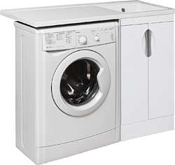 Тумба под умывальник Runo  Runo Лира 45 + Гамма 105 лайт с левым крылом (напольная, белый)