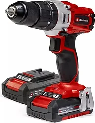 Дрель-шуруповерт Einhell TE-CD 18/2 Li-i +64 4514221 (с 2-мя АКБ 2 Ач, набор оснастки, кейс)