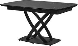 Кухонный стол M-City Foggia 140 KL-116 614M05214 (черный мрамор матовый/черный)