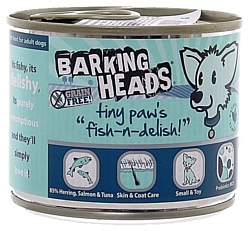 Barking Heads (0.2 кг) 1 шт. Консервы для собак мелких пород с лососем, тунцом и сельдью Рыбка-вкусняшка