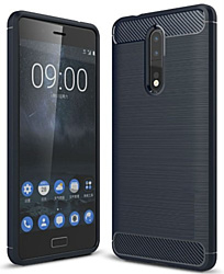 Case Brushed Line для Nokia 8 (синий)