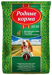 Родные корма (0.409 кг) Сухой корм для взрослых собак ягненок с рисом