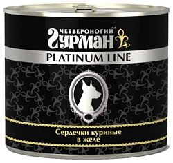 Четвероногий Гурман Platinum line Сердечки куриные в желе для собак (0.5 кг) 1 шт.