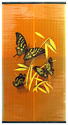 Бархатный сезон Бабочки желтые на оранжевом