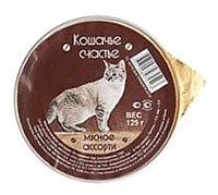 Кошачье Счастье Консервы для кошек Мясное ассорти (0.125 кг) 1 шт.