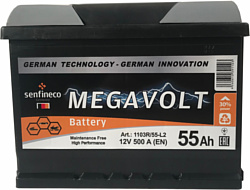 Megavolt 12V +L (55Ah)