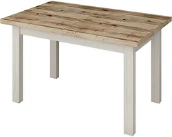 Кухонный стол Senira Кастусь 100-130x60 (береза сандал/белый)