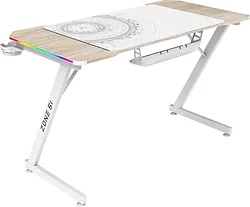 Геймерский стол Zone51 Trine 120 RGB Wood/White